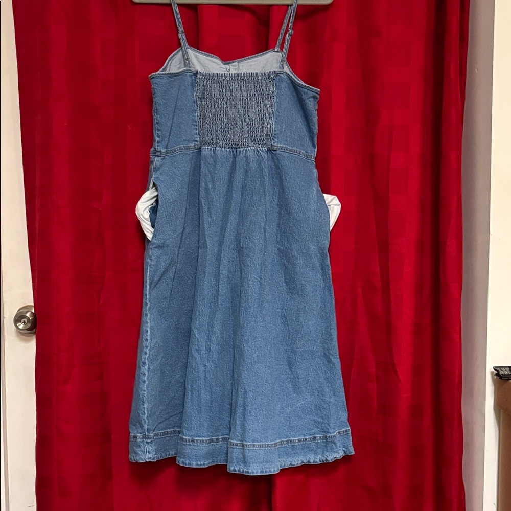 Universal Thread Blue Button-Front Midi Dress - image 5